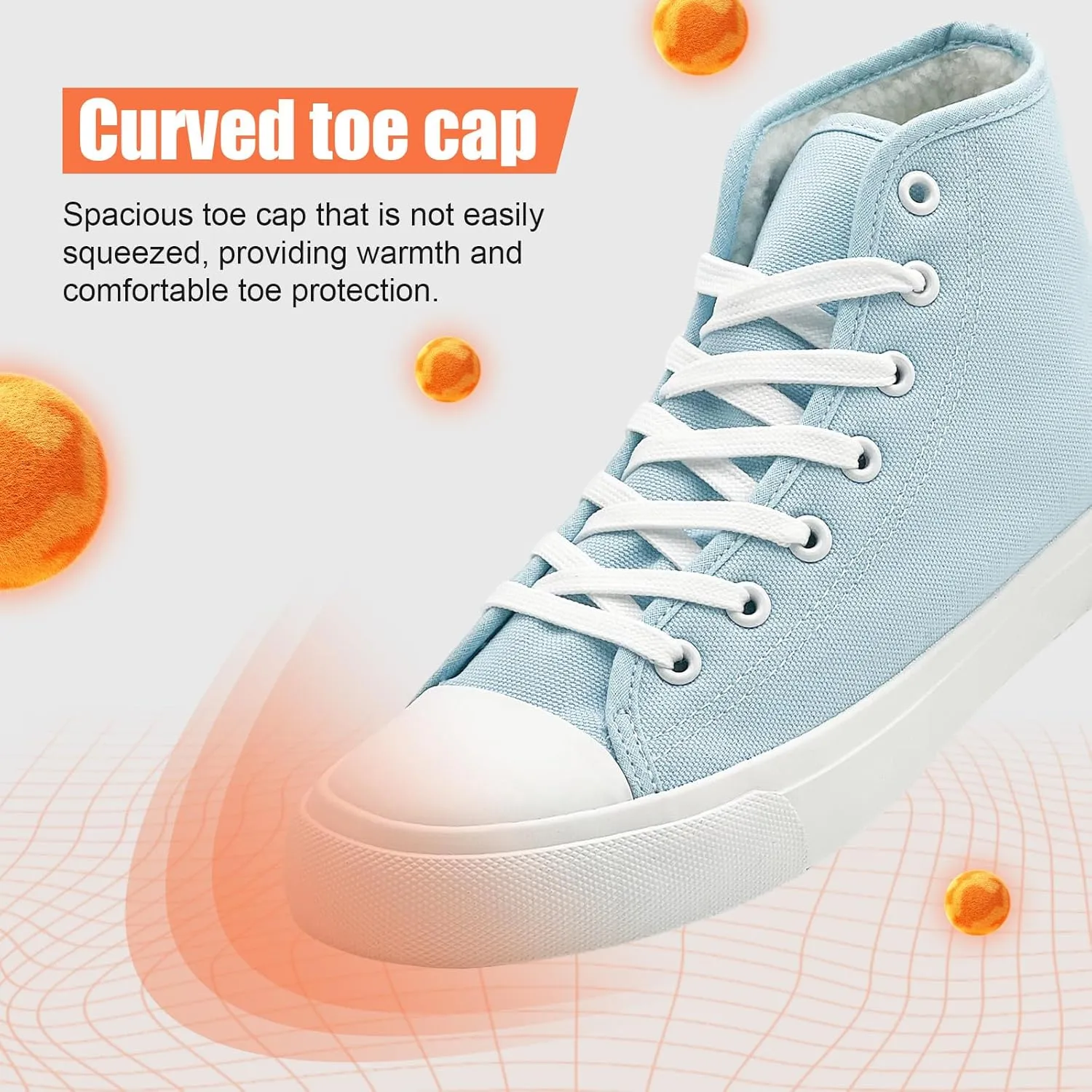 soofylia Womens High Top Canvas Sneakers,Unisex Fashion Lace-up Fuzzy Canvas Shoes,Casual Tennis Walking Shoes for Men