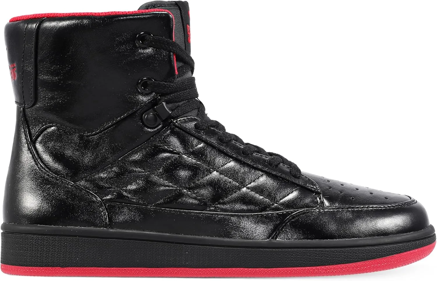 Soulsfeng Men's Women's High Top Sneakers Leather Ankle Boots Lace Up Walking Tennis Shoes
