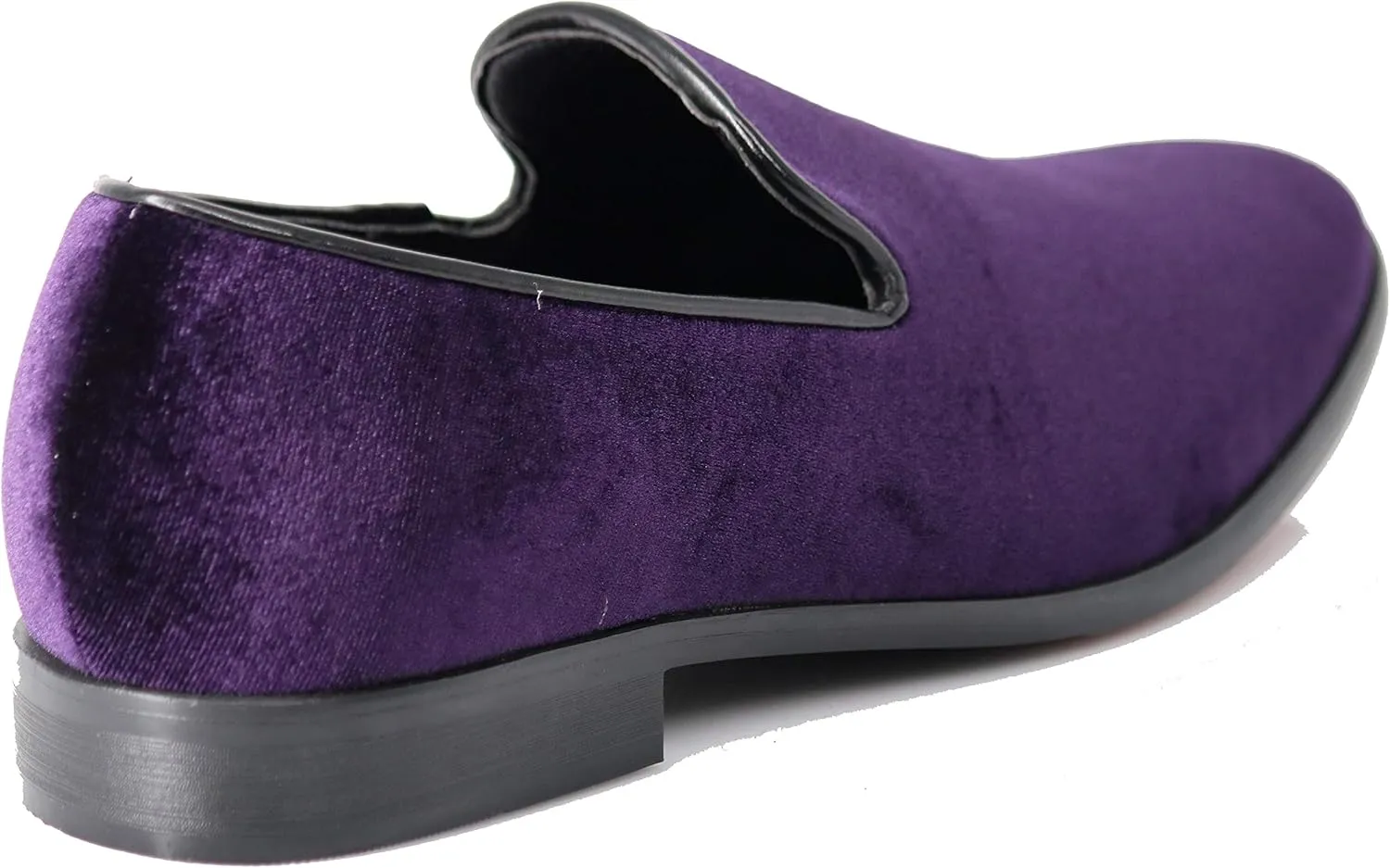 SPT03 Men's Vintage Plain Velvet Dress Loafers Slip On Shoes Classic Tuxedo Dress Shoes