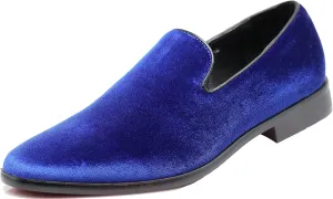 SPT03 Men's Vintage Plain Velvet Dress Loafers Slip On Shoes Classic Tuxedo Dress Shoes