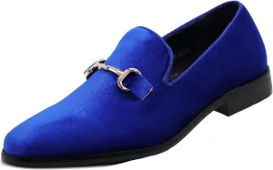 SPT03 Men's Vintage Plain Velvet Dress Loafers Slip On Shoes Classic Tuxedo Dress Shoes
