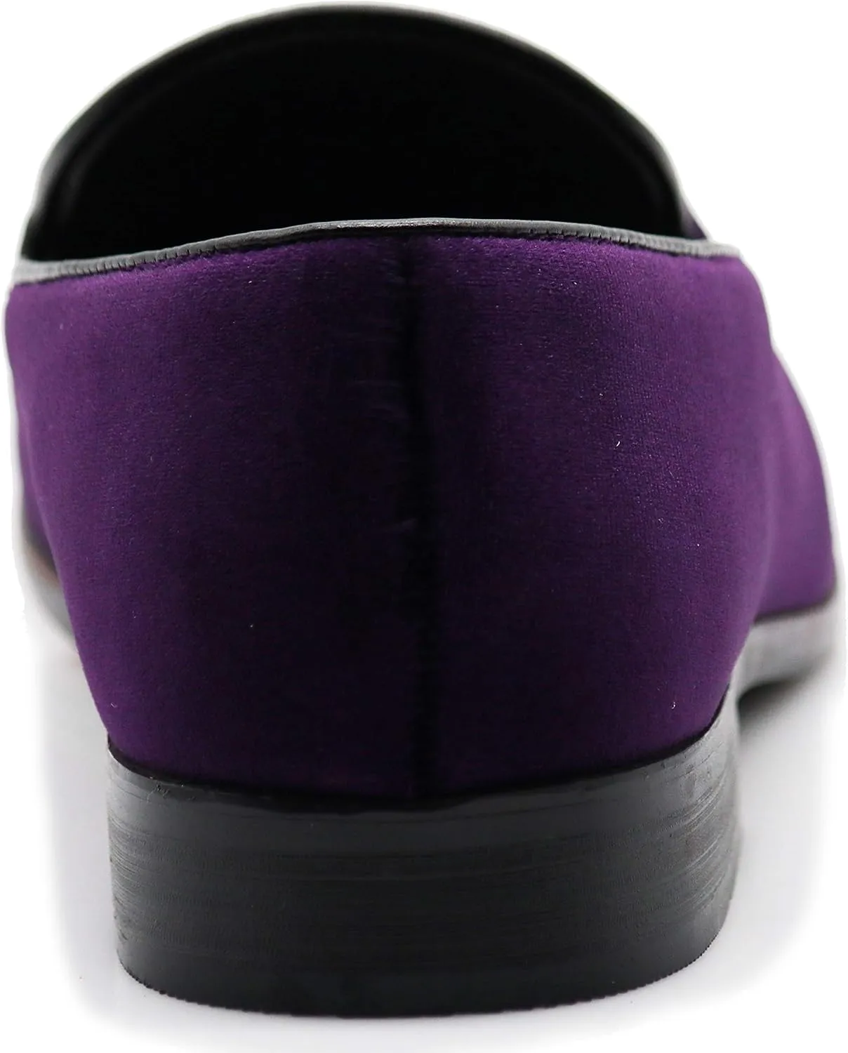 SPT03 Men's Vintage Plain Velvet Dress Loafers Slip On Shoes Classic Tuxedo Dress Shoes