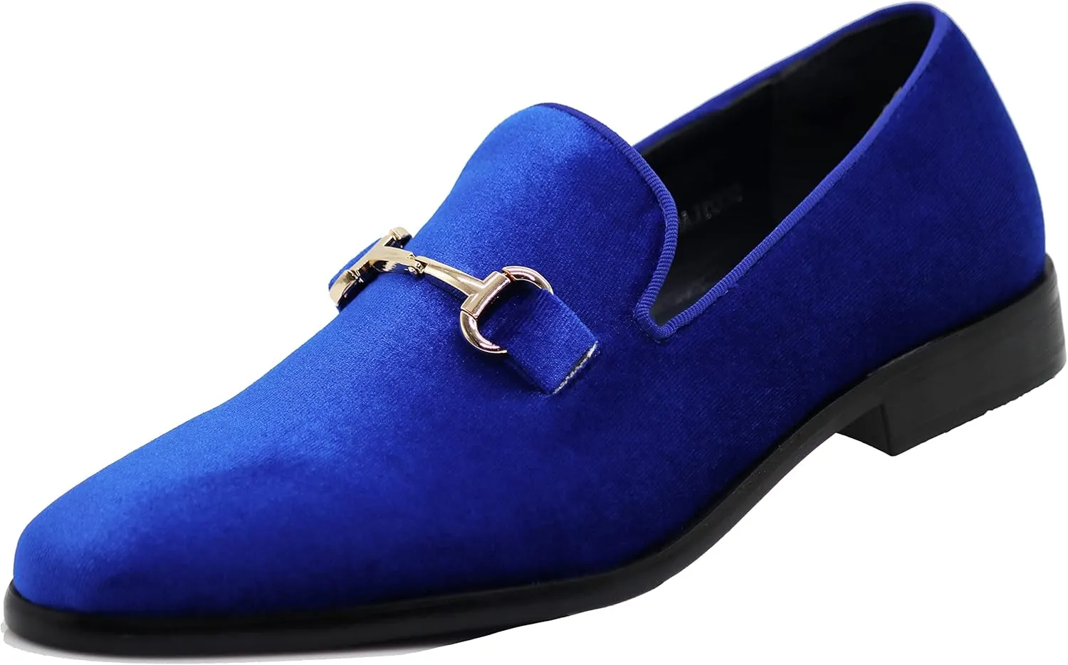 SPT03 Men's Vintage Plain Velvet Dress Loafers Slip On Shoes Classic Tuxedo Dress Shoes