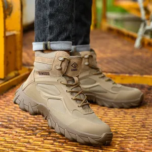 Steel Toe Boots for Men, Non Slip Indestructible Work Shoes for Men,Breathable High Top Work Boots for Men, Construction Steel Toe Shoes, Safety Toe Boots for Men.