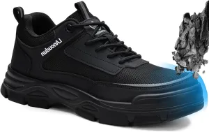 Steel Toe Shoes for Men Lightweight Work Shoes Comfortable Mens Work Boots Indestructible Safety Shoes for Men Industrial Construction Steel Toe Sneakers Soft Mens Work Shoes