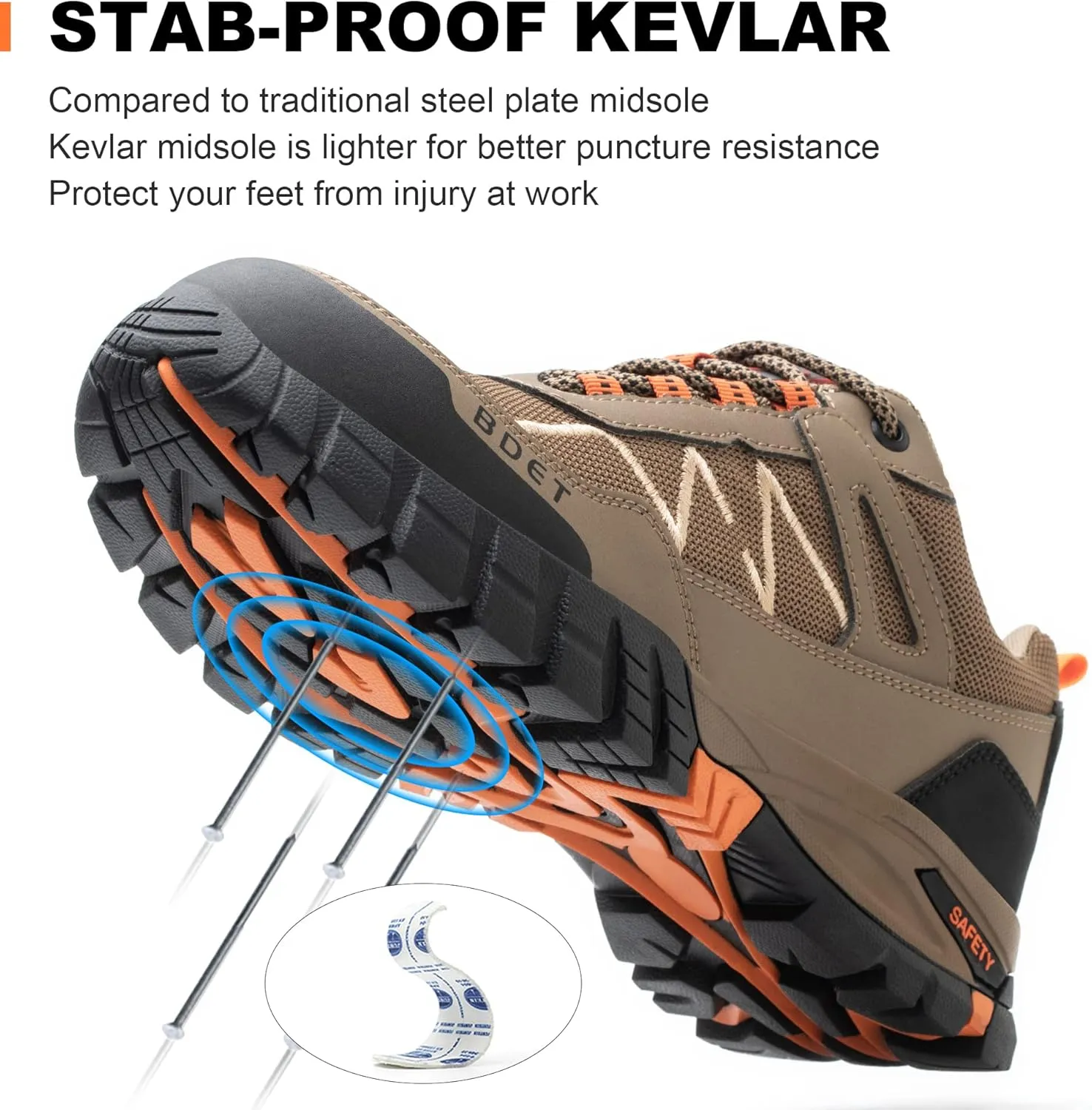 Steel Toe Sneakers Comfortable Safety Shoes for Men Steel Toe Shoes for Women Slip On Construction Work Shoes