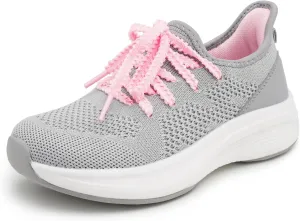 Stelle Girls Sneakers Kids Tennis Running Shoes Athletic Lace Up Non Slip Lightweight Breathable Sport Rainbow Shoes for Toddler/Little Kid/Big Kid