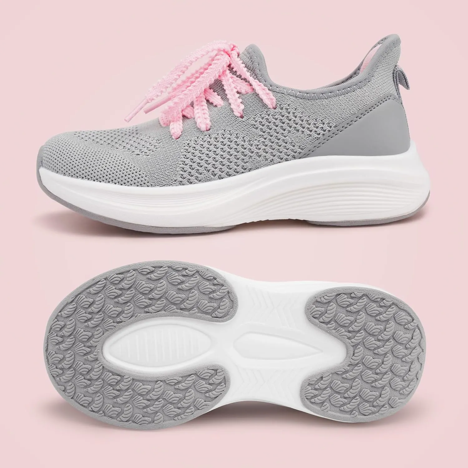Stelle Girls Sneakers Kids Tennis Running Shoes Athletic Lace Up Non Slip Lightweight Breathable Sport Rainbow Shoes for Toddler/Little Kid/Big Kid