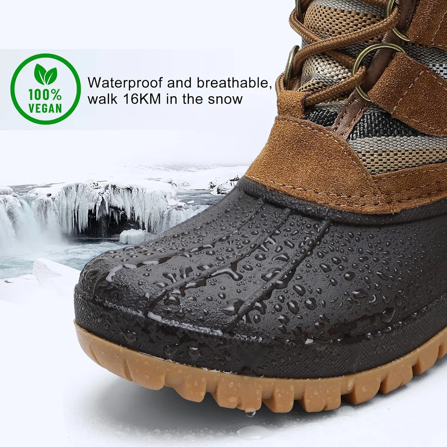 STQ Womens Winter Duck Boots Waterproof Cold Weather Snow Boots