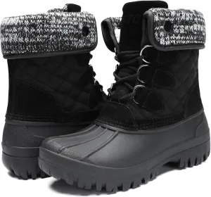 STQ Womens Winter Duck Boots Waterproof Cold Weather Snow Boots