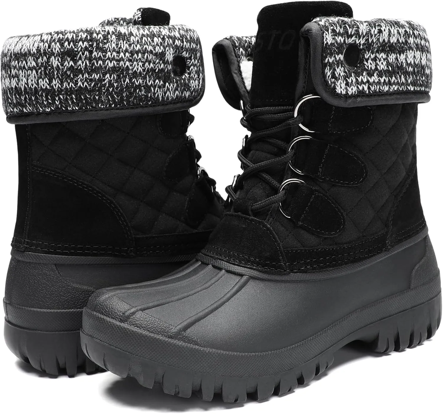 STQ Womens Winter Duck Boots Waterproof Cold Weather Snow Boots