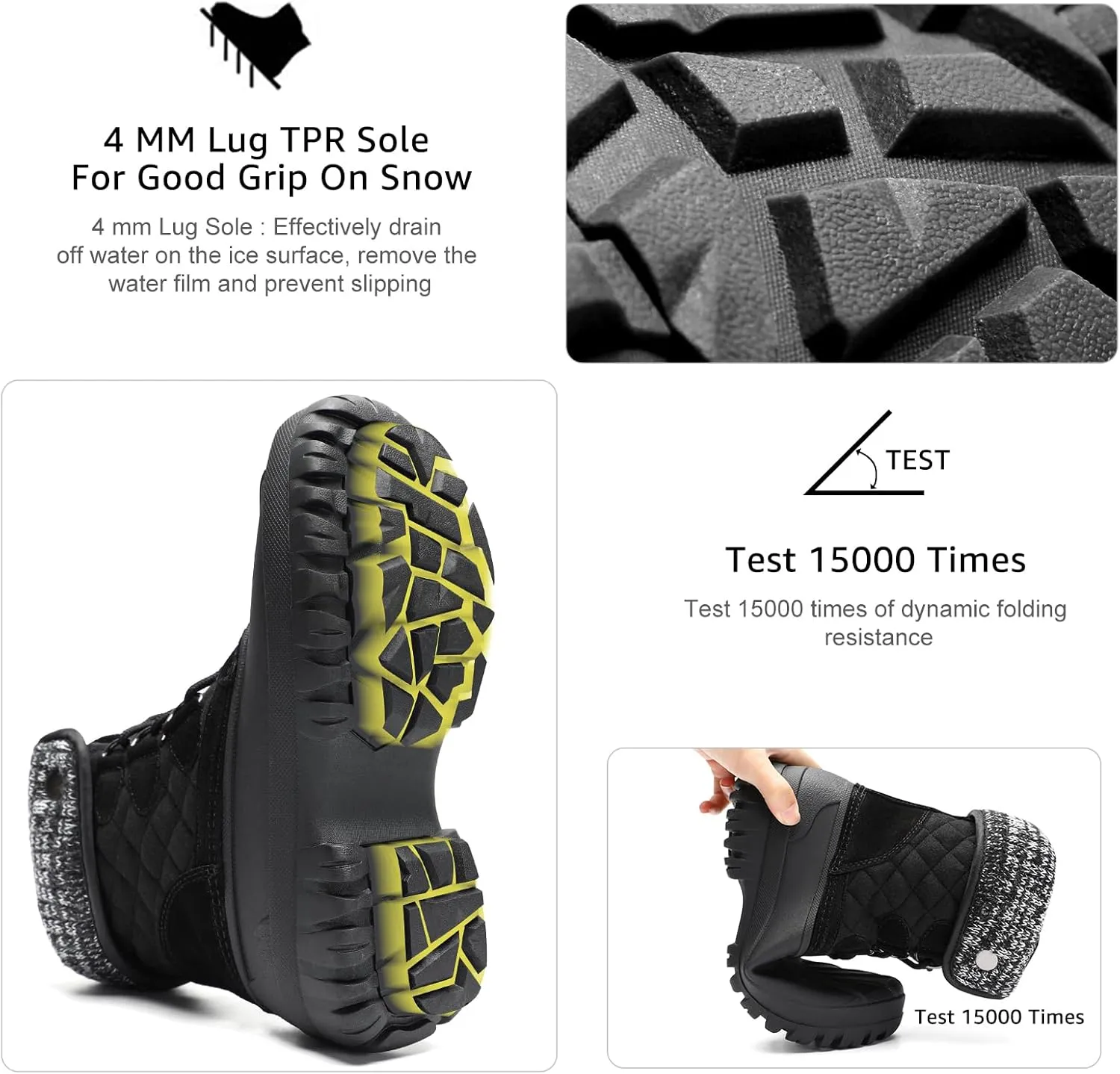 STQ Womens Winter Duck Boots Waterproof Cold Weather Snow Boots