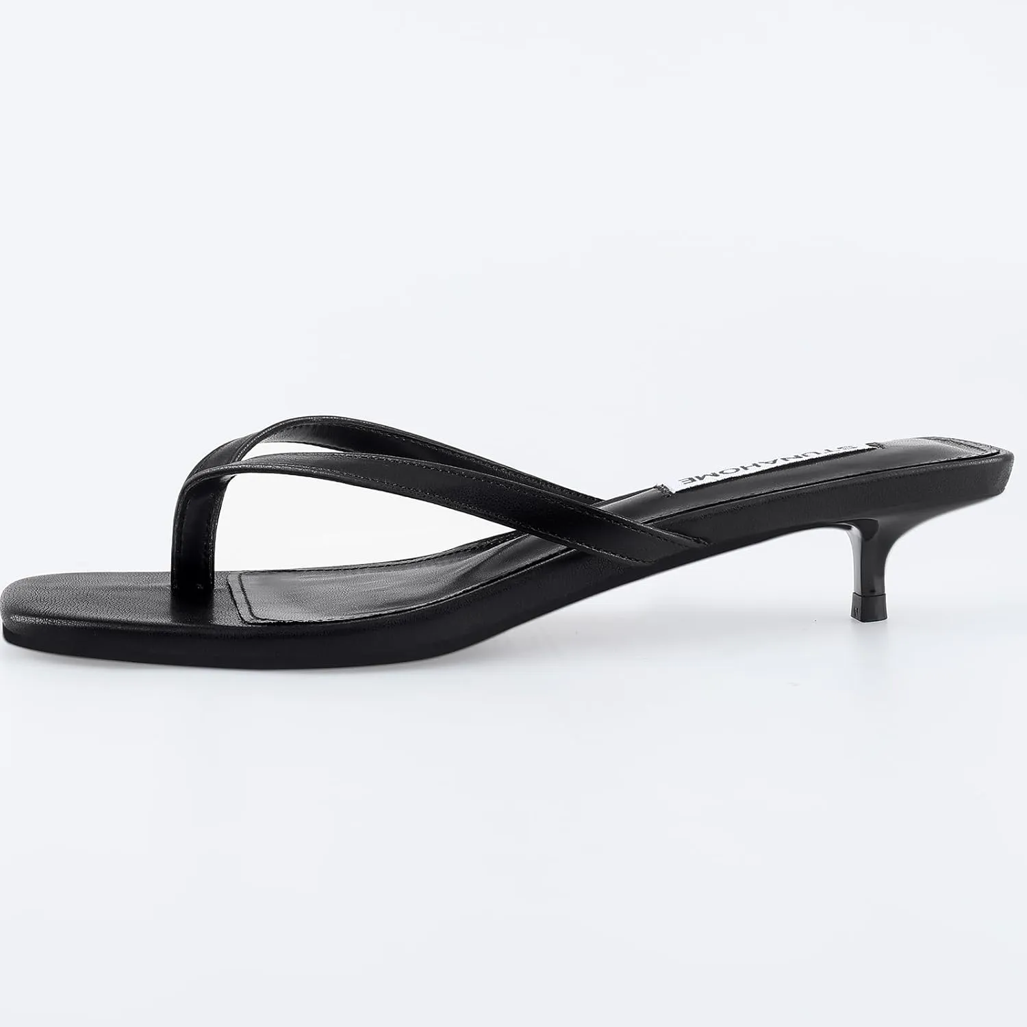STUNAHOME Womens Kitten Heel Thong Sandals with Memory Foam Cute Flip Flop Heels for Women 1.4 Inches