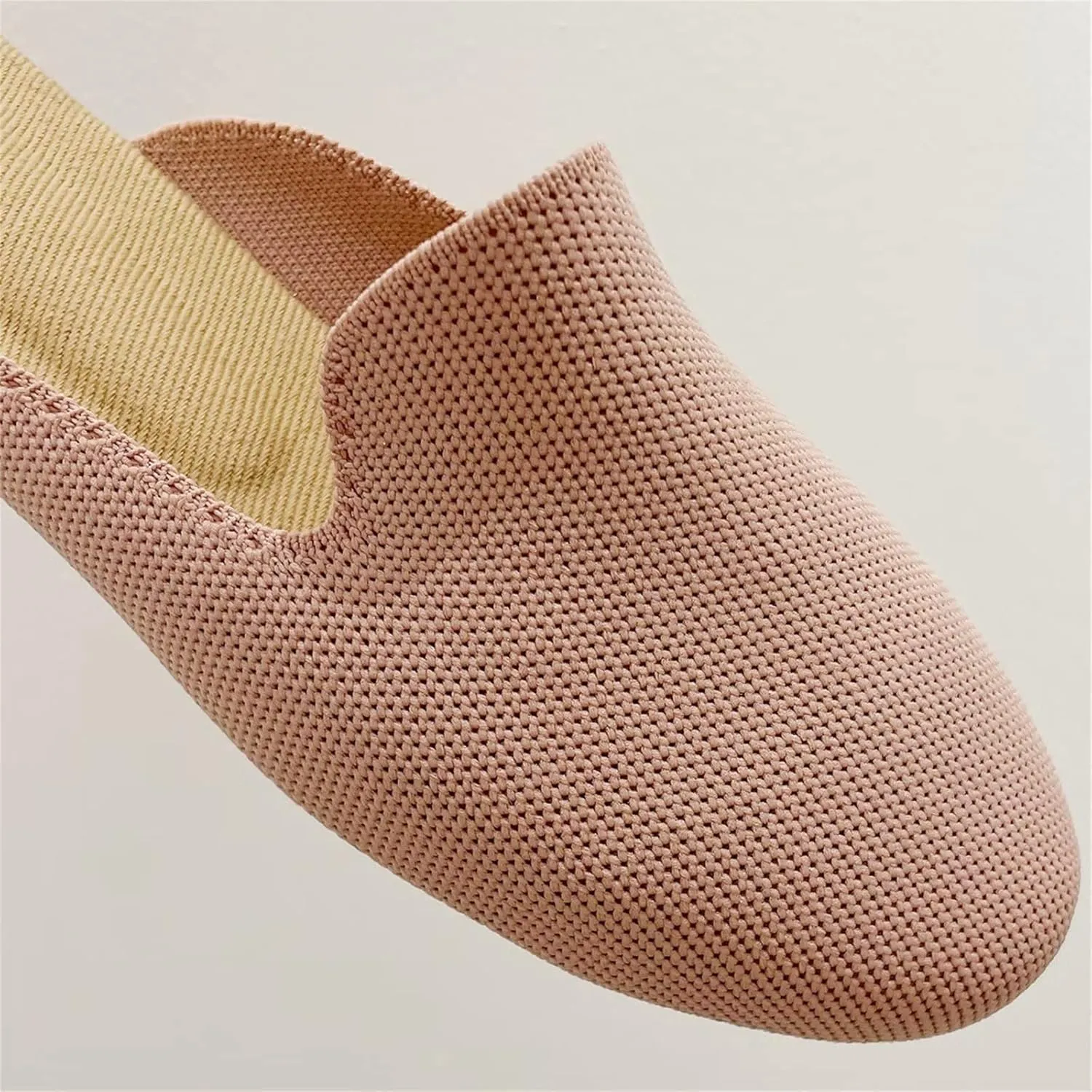 Stunner Women's Mules Shoes Breathable Kintted Round Toe Backless Slides Mules Shoes