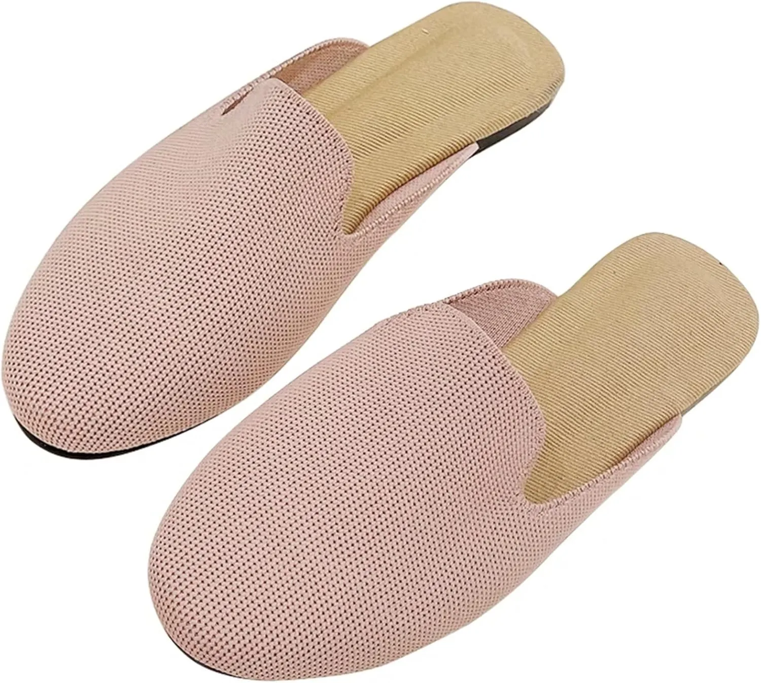 Stunner Women's Mules Shoes Breathable Kintted Round Toe Backless Slides Mules Shoes