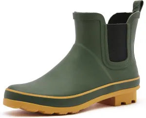 SWIFTFROG Rain Boots for Women - Waterproof Ankle Garden Shoes Anti-Slipping Floral Printed Rainboots for Ladies Stylish Light Ankle Rain Shoes, Women's Rain Footwear