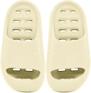 techcity Boys Girls Slide Sandals Soft Cushioned Thick Sole Non-slip Summer Slippers Quick Drying Bathroom Shower Pool Beach Sandals for Toddler Little Kids