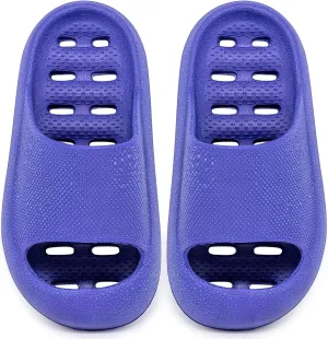 techcity Boys Girls Slide Sandals Soft Cushioned Thick Sole Non-slip Summer Slippers Quick Drying Bathroom Shower Pool Beach Sandals for Toddler Little Kids