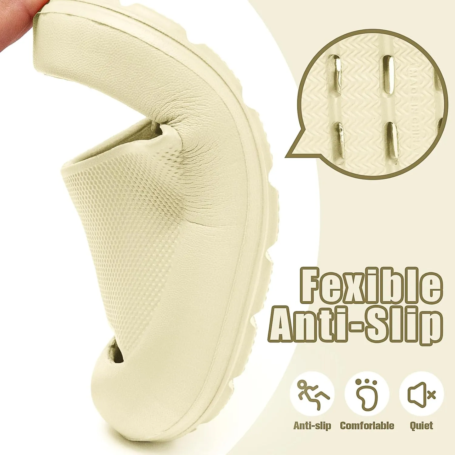 techcity Boys Girls Slide Sandals Soft Cushioned Thick Sole Non-slip Summer Slippers Quick Drying Bathroom Shower Pool Beach Sandals for Toddler Little Kids