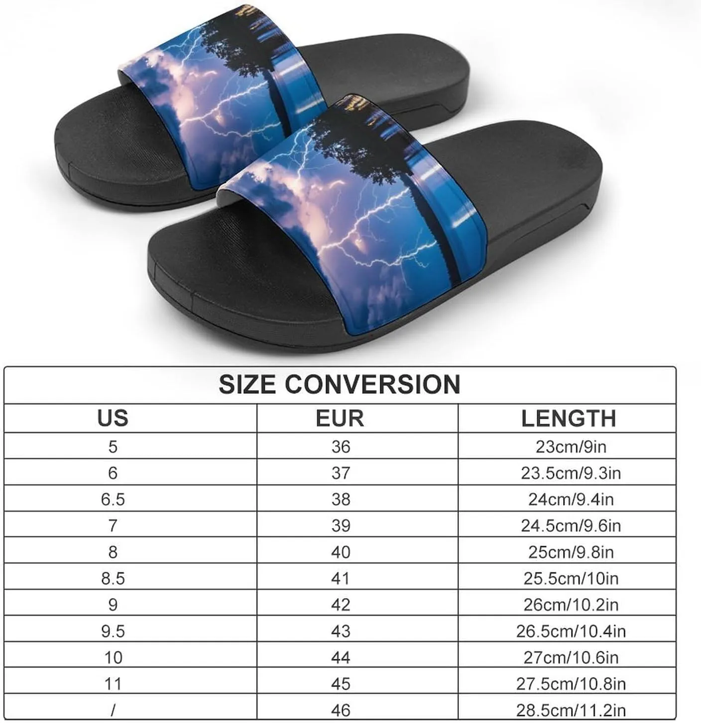 Thunder in The Sky Funny House Sandals Non Slip Shower Slippers Quick Drying Bathroom Shoes for Women Men