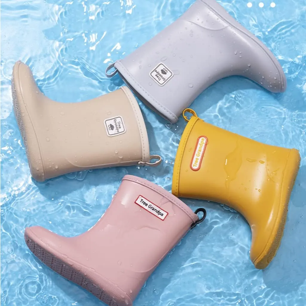 Toddler Rain Boots Baby Rain Boots Short rain Boots for Toddler Easy-on Lightweight and Waterproof