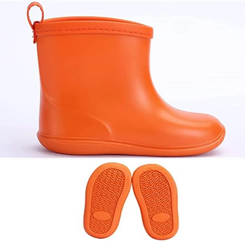 Toddler Rain Boots Baby Rain Boots Short rain Boots for Toddler Easy-on Lightweight and Waterproof