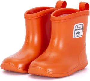 Toddler Rain Boots Baby Rain Boots Short rain Boots for Toddler Easy-on Lightweight and Waterproof
