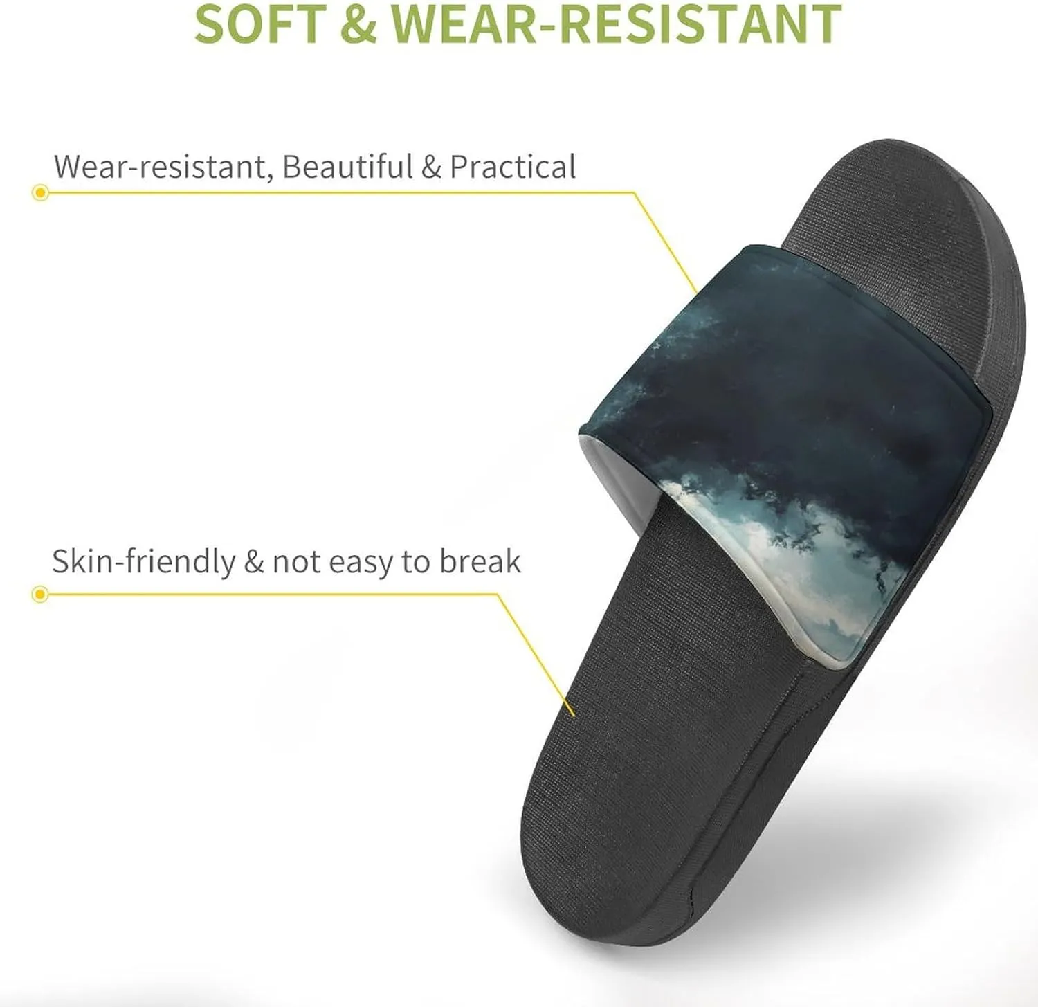 Tornado Thunderstorms House Sandals Non Slip Slippers Quick Drying Bathroom Shower Shoes for Women Men
