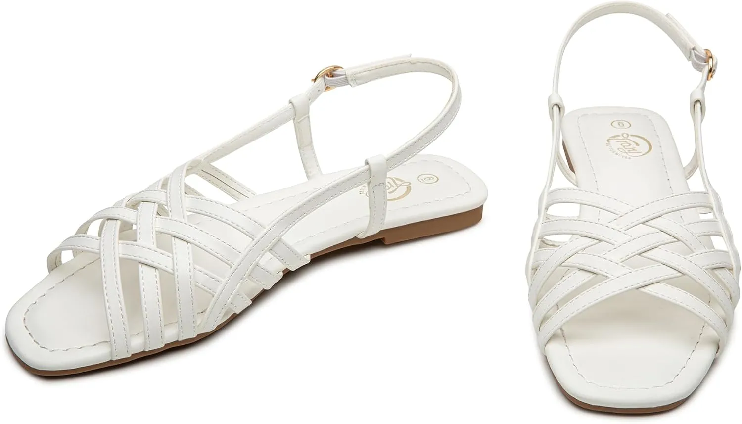 Trary Women's Flat Sandals Gladiator Sandals for Women Comfortable Ankle Strap Sandals Casual Fisherman Strappy Sandals for Women Dressy Summer Beach Shoes