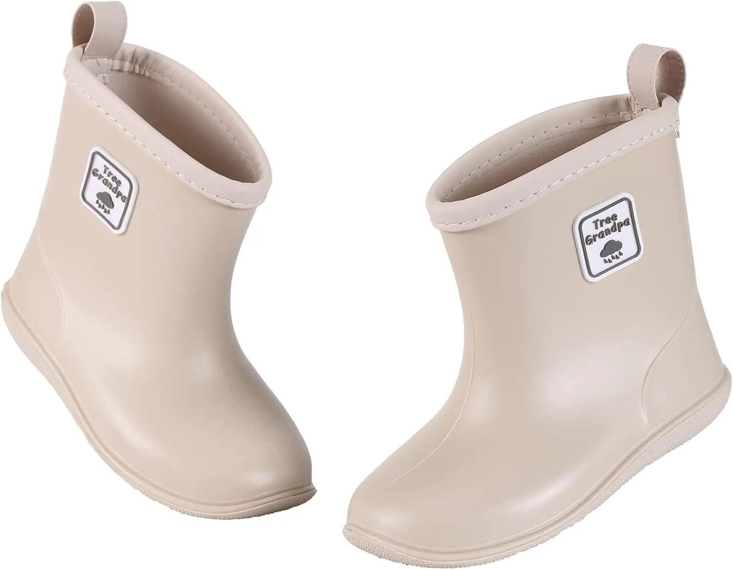Tree Grandpa Toddler Rain Boots for Boys Girls Waterproof Baby Kids Rain Boots With Easy-on
