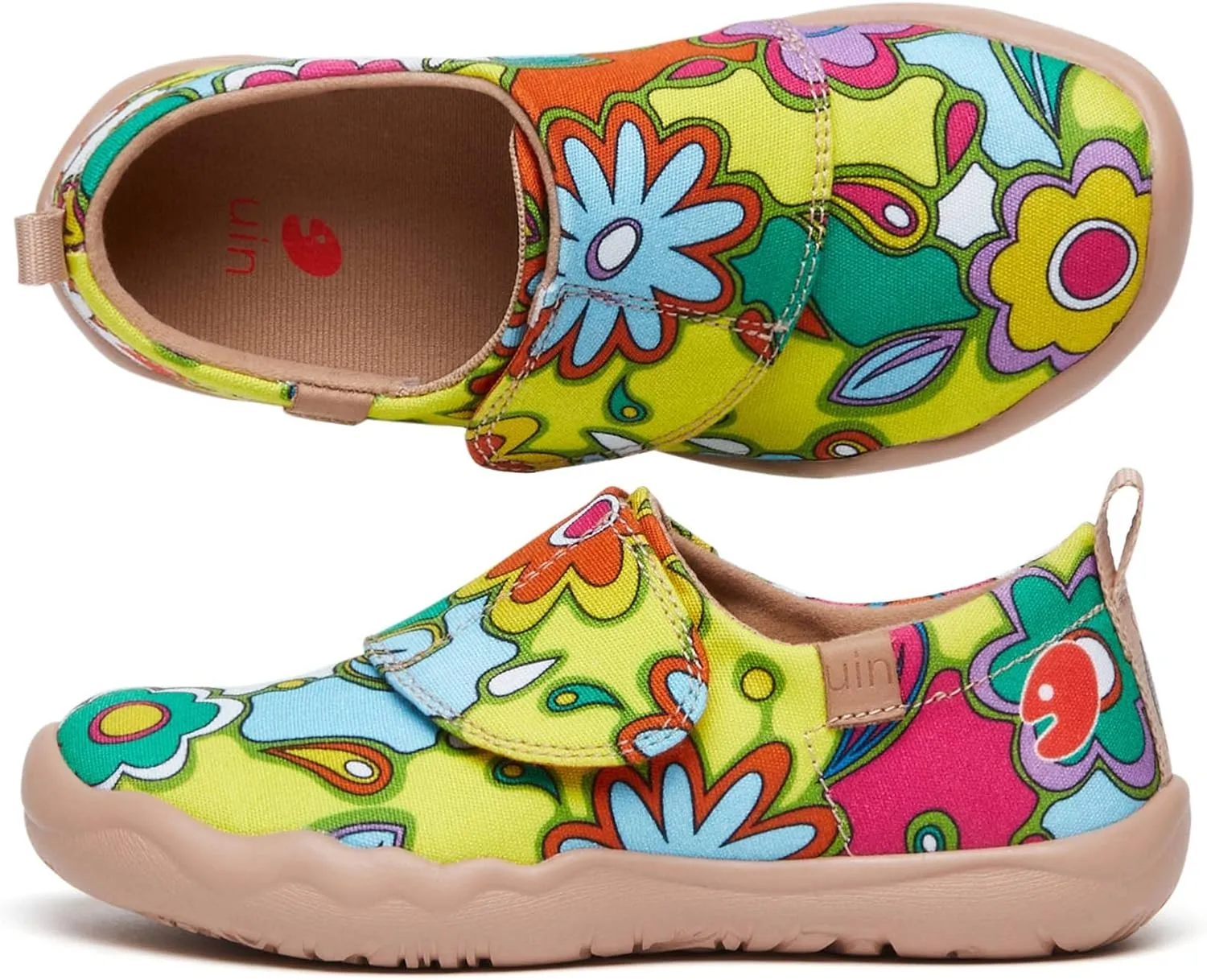 UIN Kid's Casual Slip-on Canvas Loafers Boys Girls Shoes Fashion Sneakers Funny Painted Travel Shoes