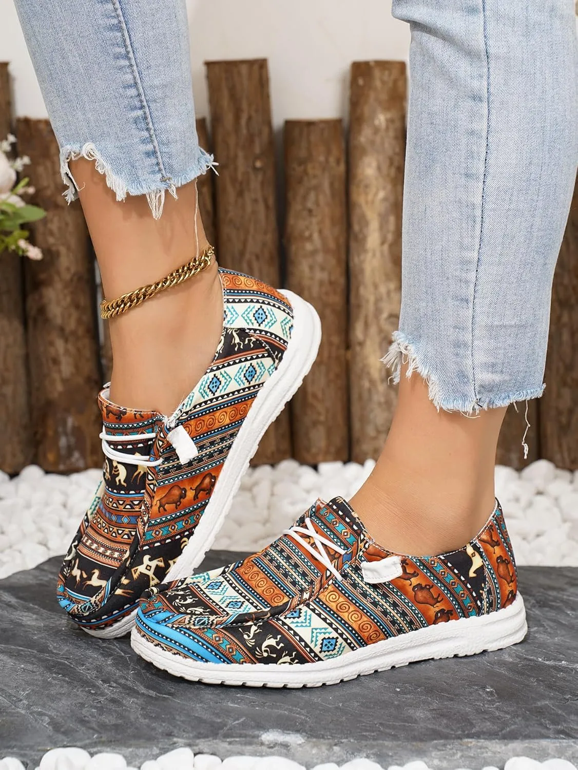 Unisex-Adult Sunflower Floral Canvas Loafers Comfortable Boat Shoes Easy Slip On Lightweight Deck Shoes Elastic Laces Outdoor Flat Walking Shoes Breathable Drving Shoes Sneakers for Women Men