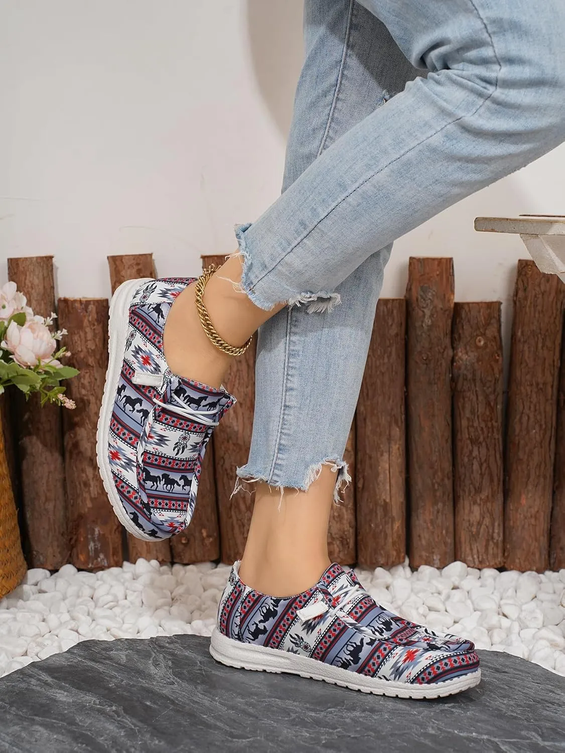 Unisex-Adult Sunflower Floral Canvas Loafers Comfortable Boat Shoes Easy Slip On Lightweight Deck Shoes Elastic Laces Outdoor Flat Walking Shoes Breathable Drving Shoes Sneakers for Women Men