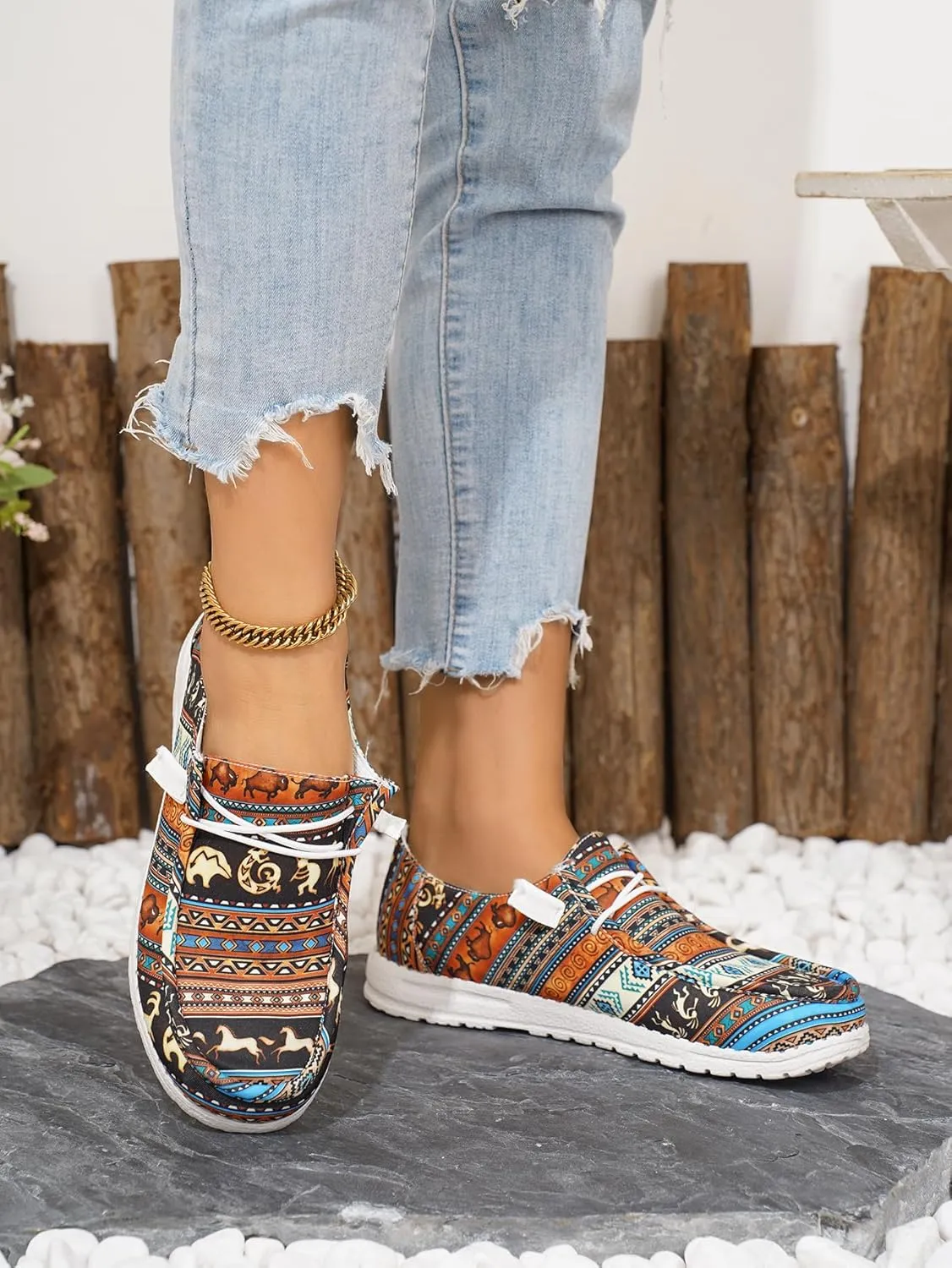 Unisex-Adult Sunflower Floral Canvas Loafers Comfortable Boat Shoes Easy Slip On Lightweight Deck Shoes Elastic Laces Outdoor Flat Walking Shoes Breathable Drving Shoes Sneakers for Women Men