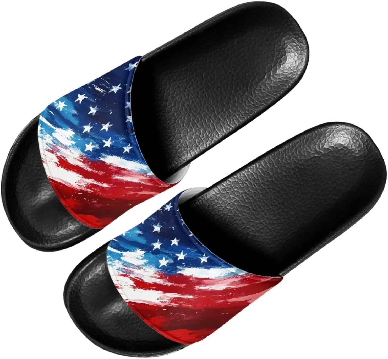 Unisex Slide Sandals with Soft Footbed Comfort Slides for Women and Men, Slide Sandals Leather Size 6-13.5