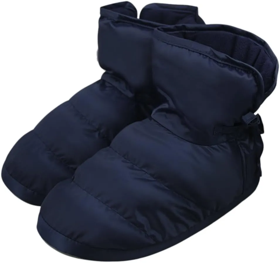 Unisex Thermal Down Slippers Winter Warm Cozy Fleece Indoor Slippers Bootie Shoes Ankle Snow Boots Footwear for Men Women