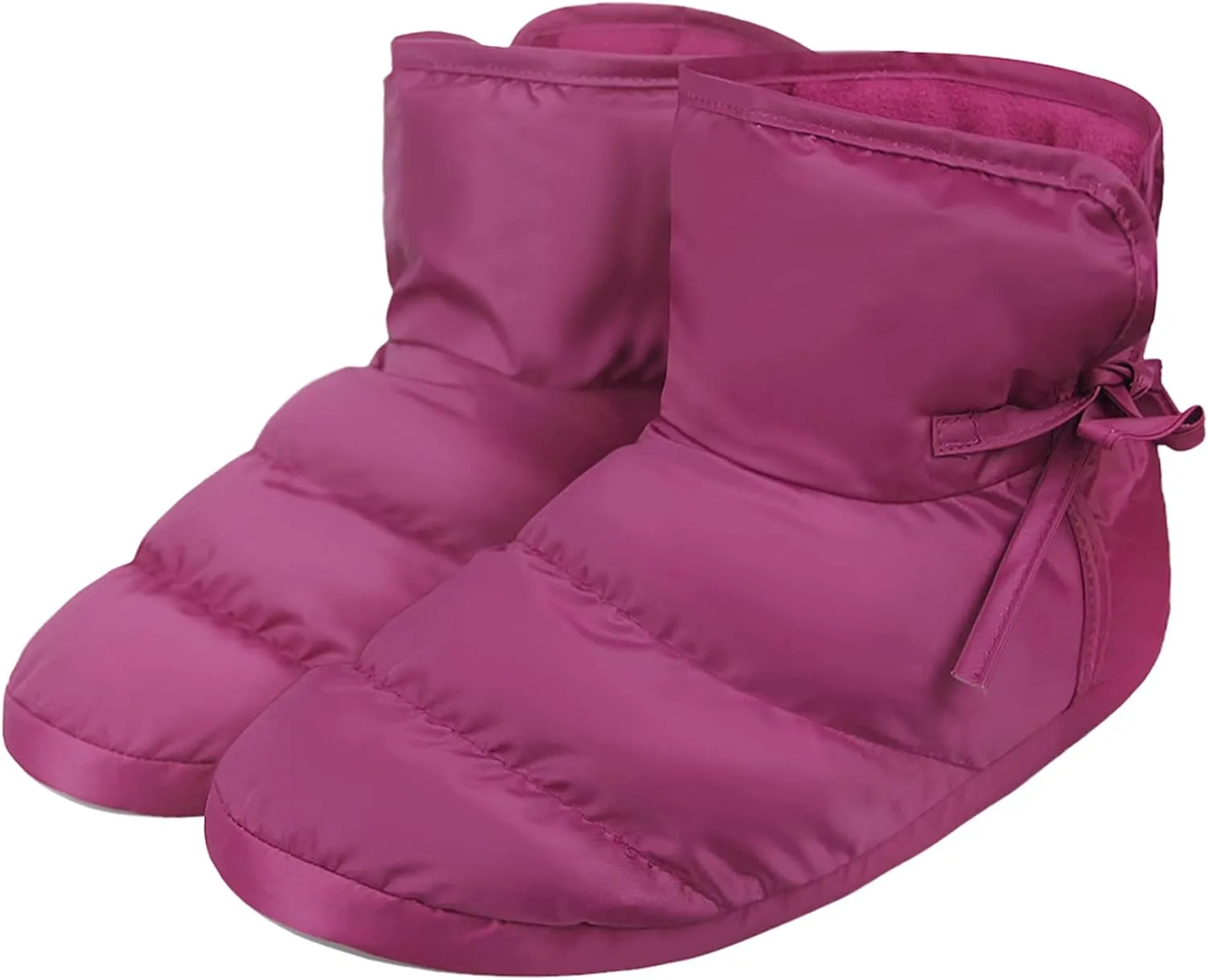 Unisex Thermal Down Slippers Winter Warm Cozy Fleece Indoor Slippers Bootie Shoes Ankle Snow Boots Footwear for Men Women