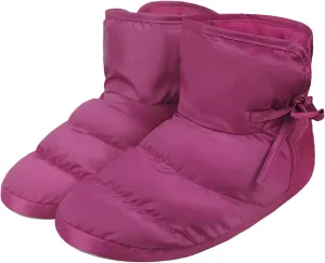 Unisex Thermal Down Slippers Winter Warm Cozy Fleece Indoor Slippers Bootie Shoes Ankle Snow Boots Footwear for Men Women