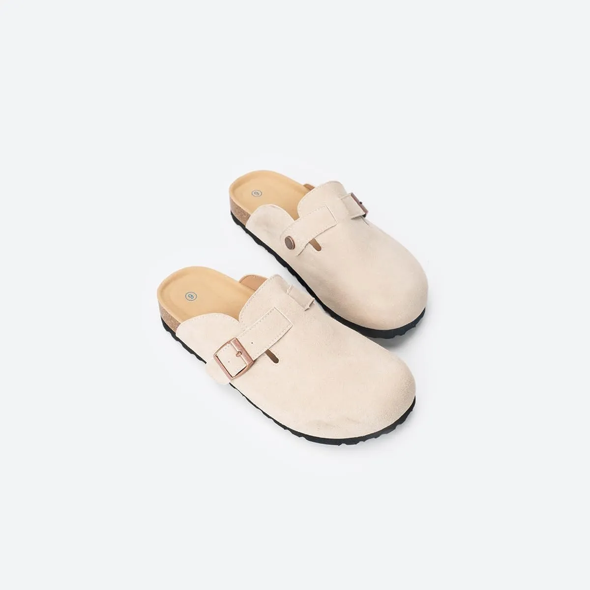 Unixsex Cork Suede Clogs and Mules,Leather Clog Women,Suede Clog Men,Soft Leather Sandal,House Slipper,Skin-Friendly Footbed,Adjustable Buckle,Arch Support