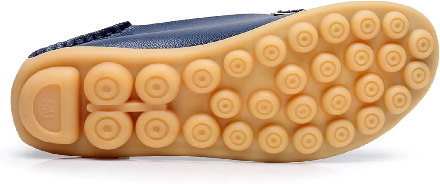 VenusCelia Women's Natural 2 Comfort Walking Flat Loafer