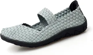 Veroders Women's Elastic Sport Sandals - Hiking Sandals Woven Elastic Walking Sandals Slip on Lightweight Sneakers
