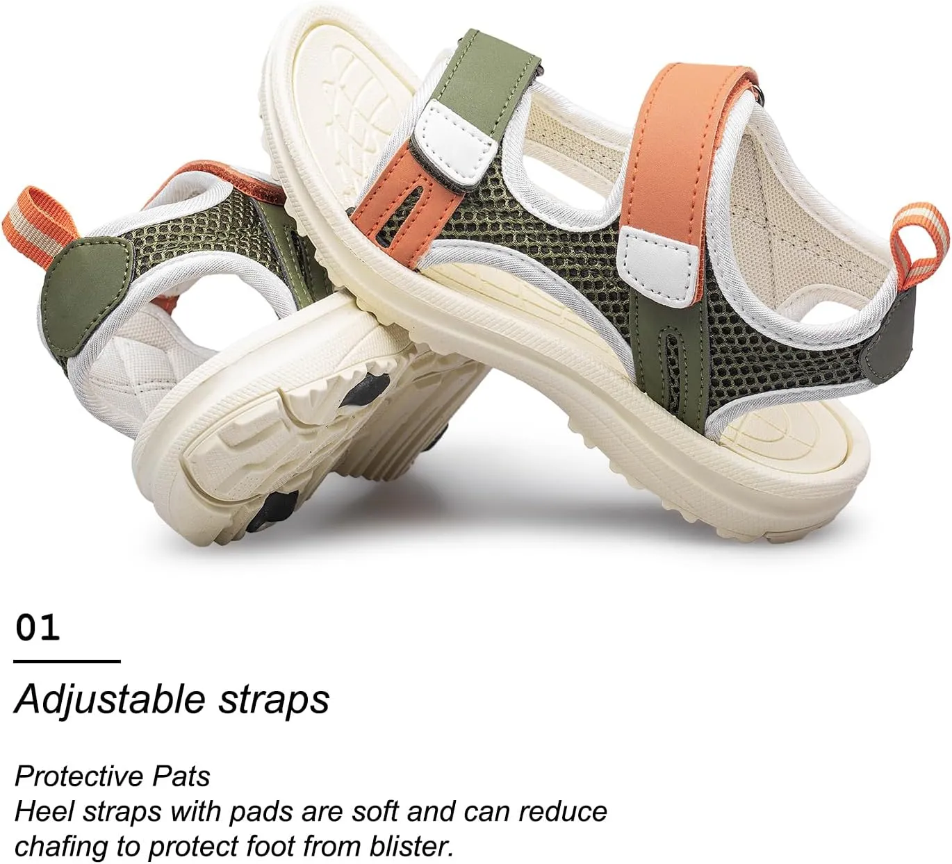 vibdiv Boys Girls Sandals Open-Toe Summer Outdoor Unisex Child Sport Sandals Athletic Lightweight(Toddler/Little Kid/Big Kid)