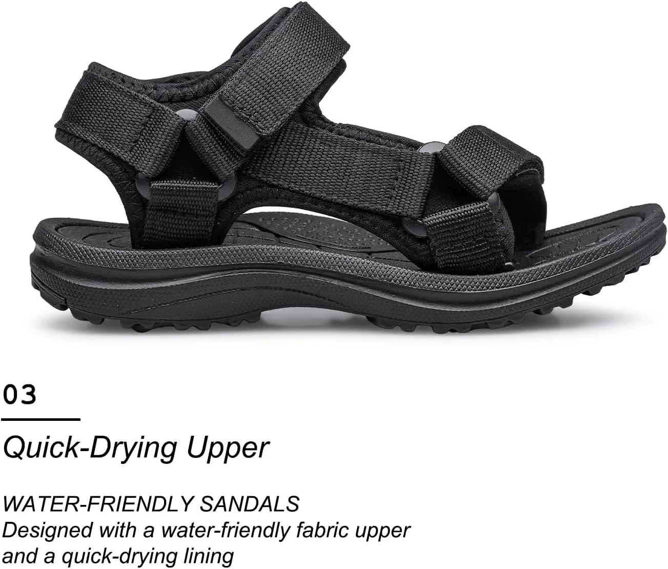 vibdiv Boys Girls Sandals Open-Toe Summer Outdoor Unisex Child Sport Sandals Athletic Lightweight(Toddler/Little Kid/Big Kid)