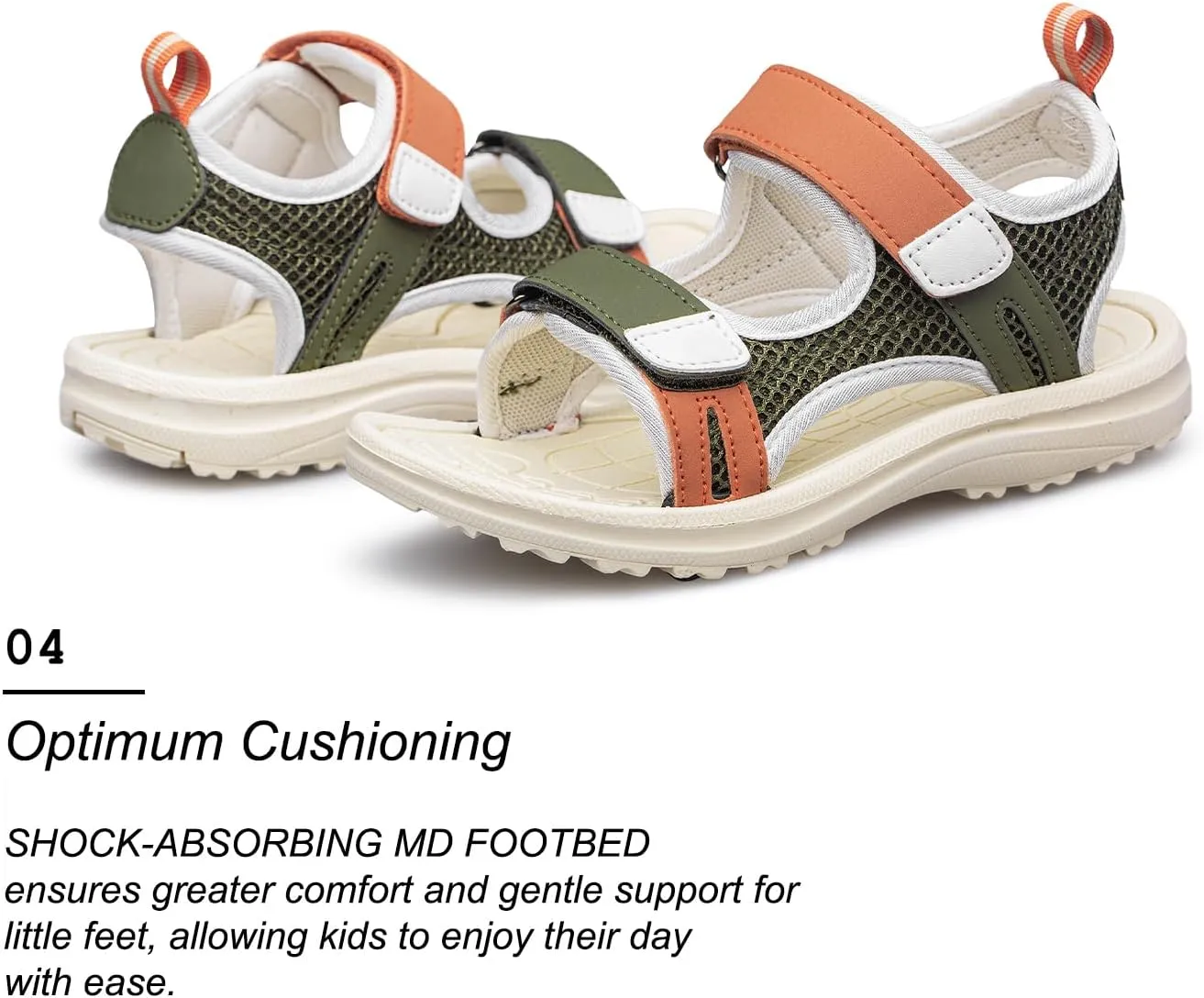 vibdiv Boys Girls Sandals Open-Toe Summer Outdoor Unisex Child Sport Sandals Athletic Lightweight(Toddler/Little Kid/Big Kid)