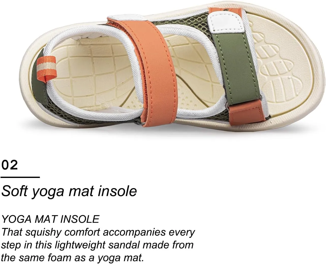 vibdiv Boys Girls Sandals Open-Toe Summer Outdoor Unisex Child Sport Sandals Athletic Lightweight(Toddler/Little Kid/Big Kid)