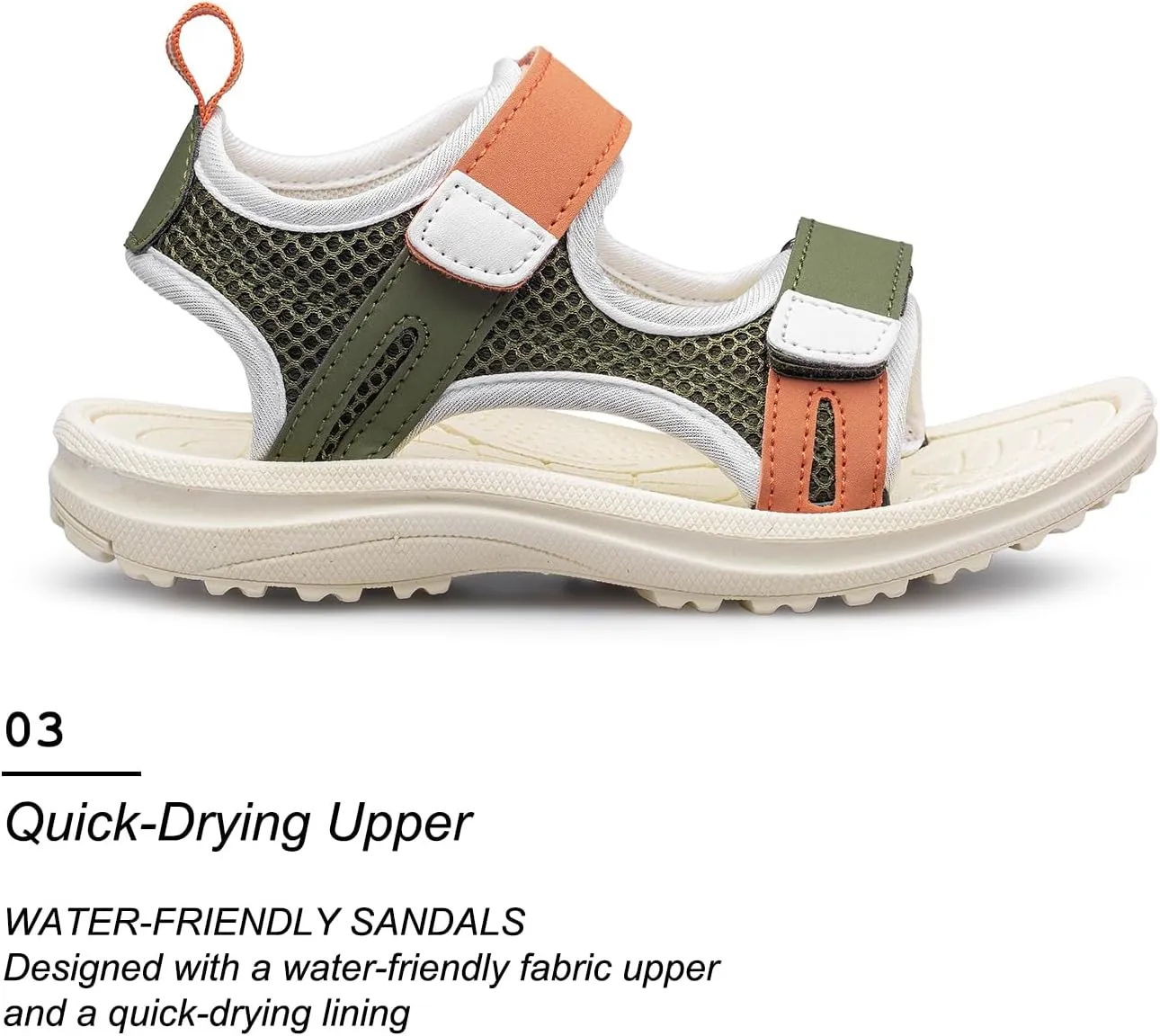 vibdiv Boys Girls Sandals Open-Toe Summer Outdoor Unisex Child Sport Sandals Athletic Lightweight(Toddler/Little Kid/Big Kid)