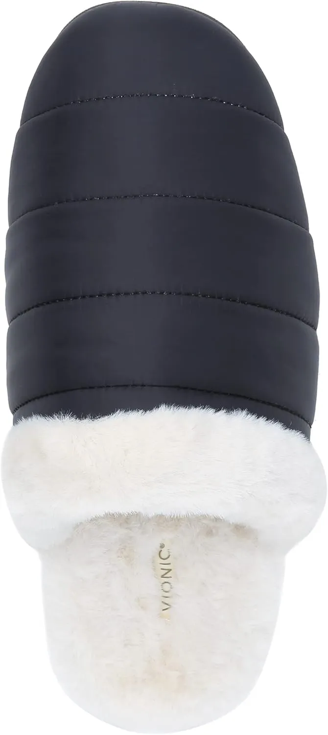 Vionic Karma Josephine Women's Mule Slipper- Supporting Ladies Indoor/Outdoor Slippers that Include Three-Zone Comfort with Orthotic Insole Arch Support, Medium Fit Sizes 5-11