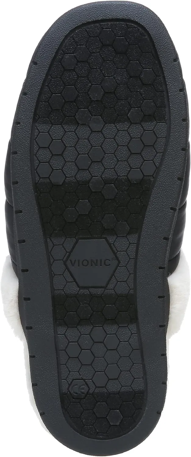 Vionic Karma Josephine Women's Mule Slipper- Supporting Ladies Indoor/Outdoor Slippers that Include Three-Zone Comfort with Orthotic Insole Arch Support, Medium Fit Sizes 5-11