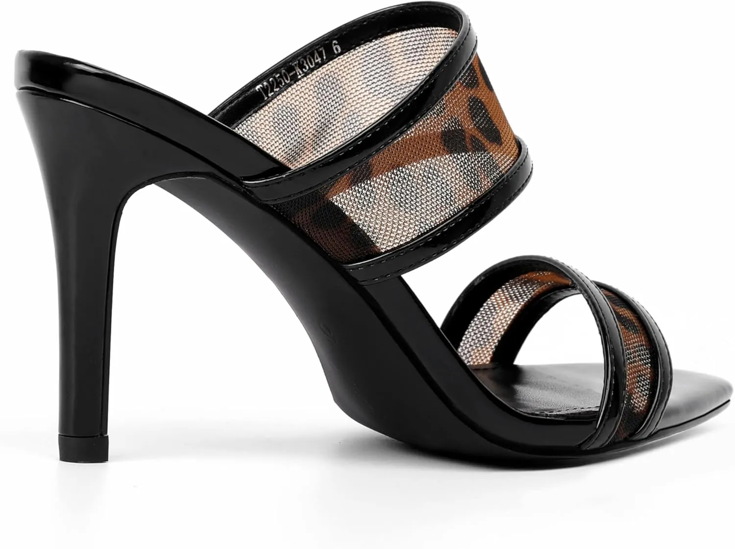 vivianly Clear Pointed Toe Heels Sandals Transparent Strap Stiletto High Heels Slip on Mules for Women