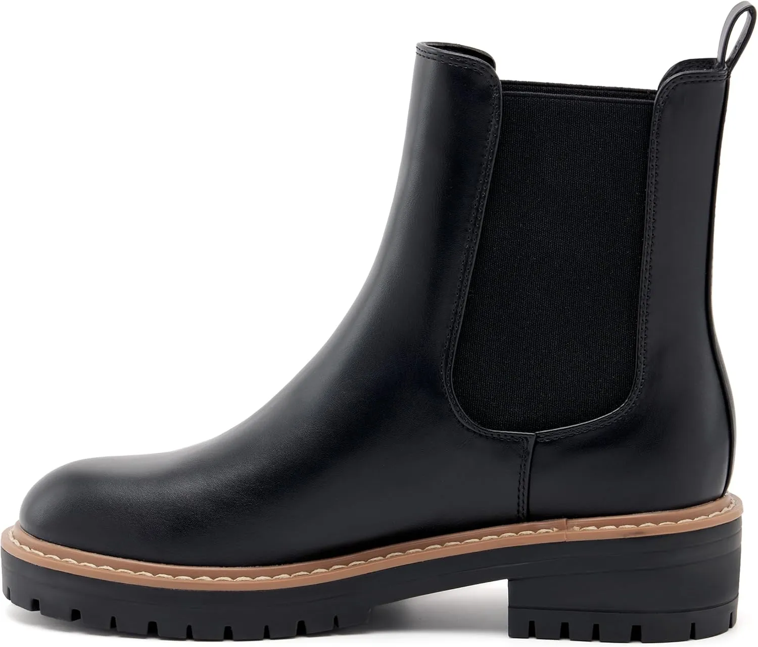 vodvob Women's Chelsea Boots Fashion Slip On Ankle Booties Casual Elastic Chunky Block Booties